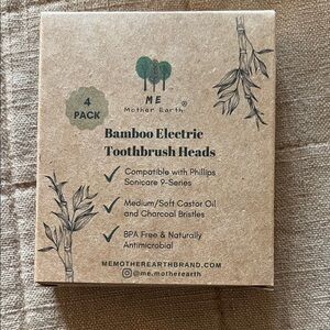Bamboo Electric Toothbrush Heads - Natural Brown (4-Pack)